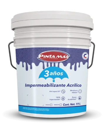 Pinta Más® Impermeabilizante acrílico 3 años
