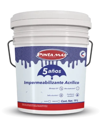 Pinta Más® Impermeabilizante acrílico 5 años
